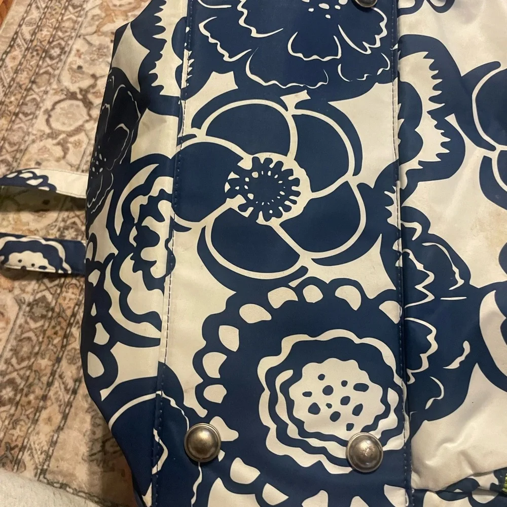 Ju-Ju-Be Cobalt Blossom Diaper Bag Perfect for Twin Mamas!